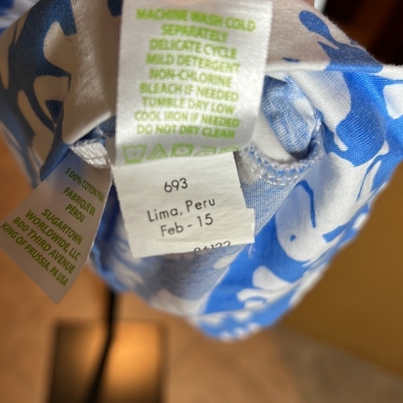 Lilly Pulitzer Bay Blue Tusk in Sun Middle Dress Size XXS - Picture 8 of 8